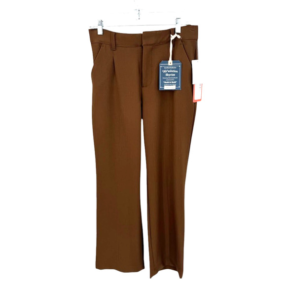 Democracy Ab-Solution Sky rise Pants Women 6 Brown Stretch Dress Trouser NWT $88 - Picture 1 of 7